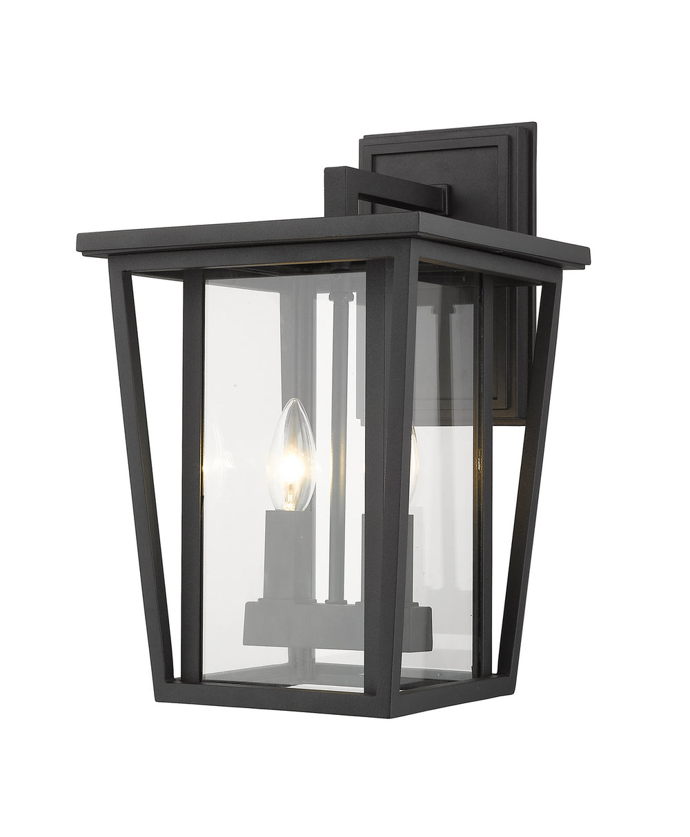 Z-Lite Canada - Two Light Outdoor Wall Sconce - Seoul - Black- Union Lighting Luminaires Decor