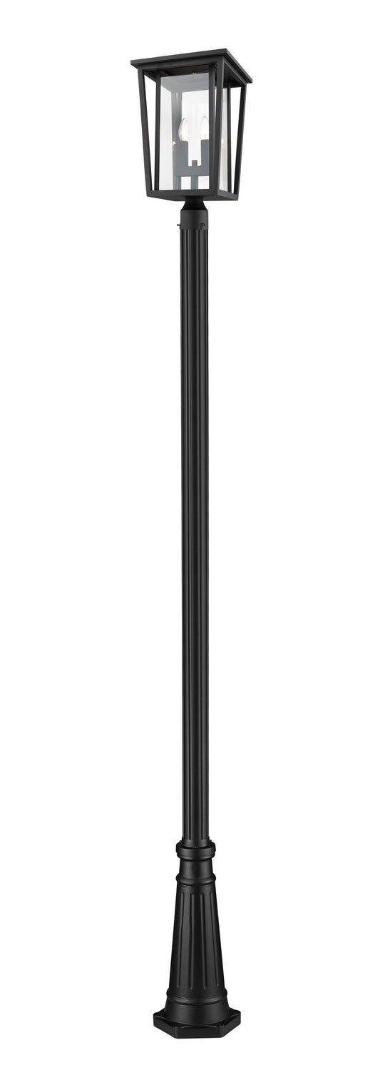 Z-Lite Canada - Two Light Outdoor Post Mounted Fixture - Seoul - Black- Union Lighting Luminaires Decor