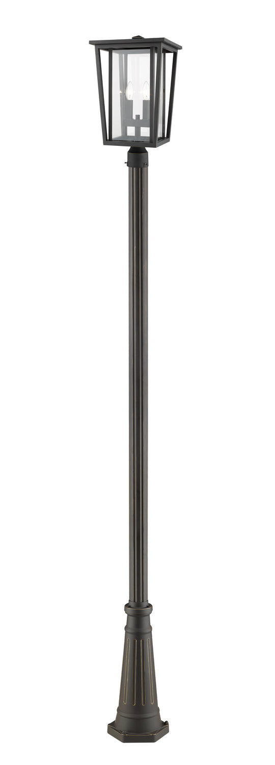 Z-Lite Canada - Two Light Outdoor Post Mounted Fixture - Seoul - Oil Rubbed Bronze- Union Lighting Luminaires Decor