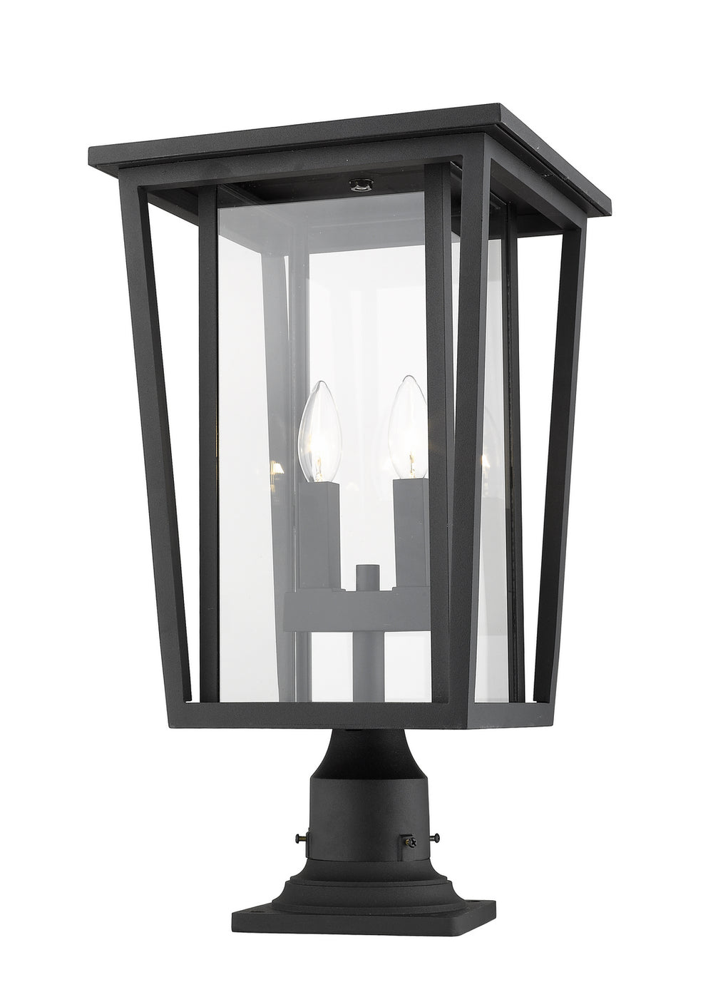 Z-Lite Canada - Two Light Outdoor Pier Mounted Fixture - Seoul - Black- Union Lighting Luminaires Decor