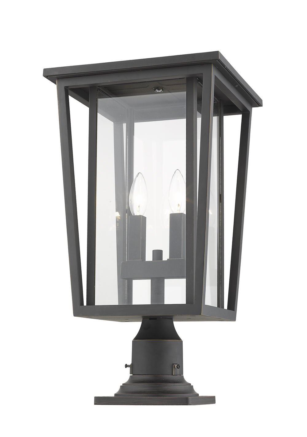 Z-Lite Canada - Two Light Outdoor Pier Mounted Fixture - Seoul - Oil Rubbed Bronze- Union Lighting Luminaires Decor