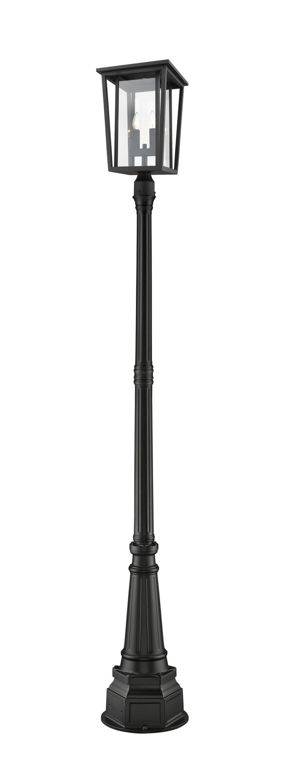 Z-Lite Canada - Two Light Outdoor Post Mounted Fixture - Seoul - Black- Union Lighting Luminaires Decor