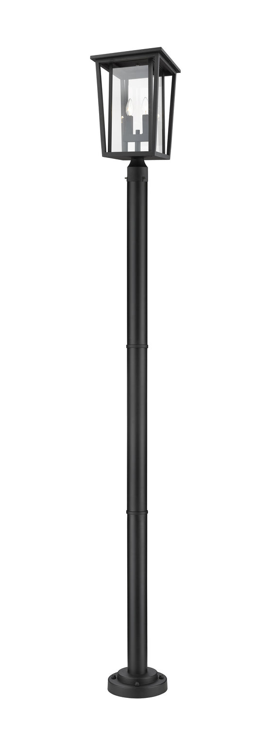 Z-Lite Canada - Two Light Outdoor Post Mounted Fixture - Seoul - Black- Union Lighting Luminaires Decor