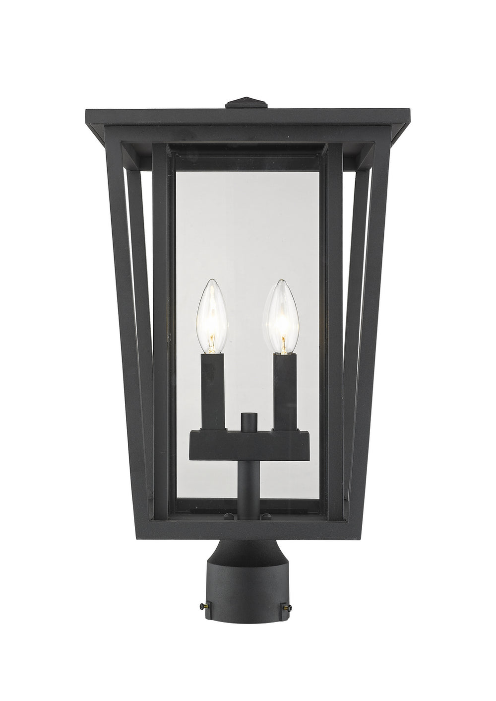 Z-Lite Canada - Two Light Outdoor Post Mount Fixture - Seoul - Black- Union Lighting Luminaires Decor