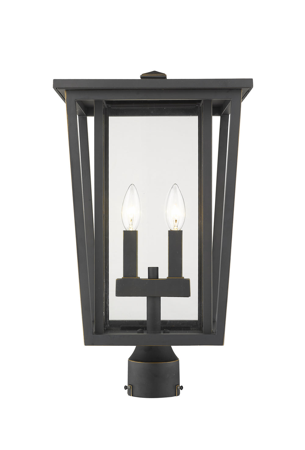 Z-Lite Canada - Two Light Outdoor Post Mount Fixture - Seoul - Oil Rubbed Bronze- Union Lighting Luminaires Decor