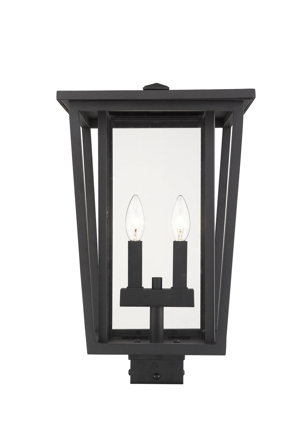 Z-Lite Canada - Two Light Outdoor Post Mount Fixture - Seoul - Black- Union Lighting Luminaires Decor