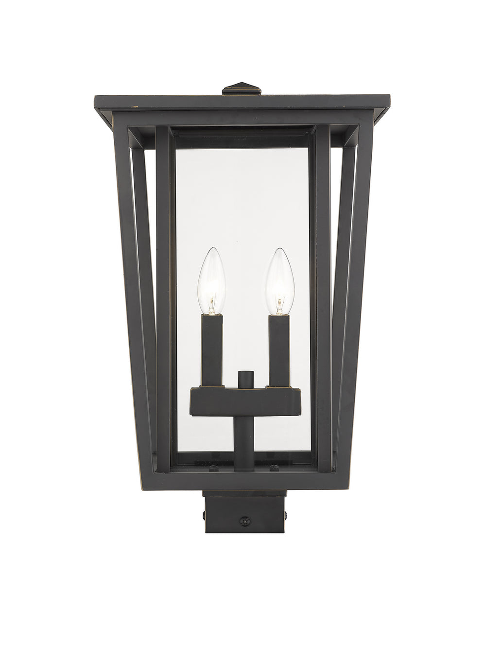 Z-Lite Canada - Two Light Outdoor Post Mount Fixture - Seoul - Oil Rubbed Bronze- Union Lighting Luminaires Decor
