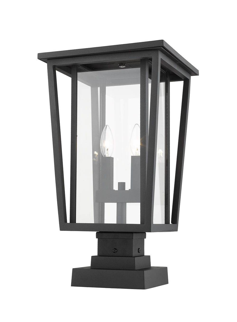 Z-Lite Canada - Two Light Outdoor Pier Mounted Fixture - Seoul - Black- Union Lighting Luminaires Decor