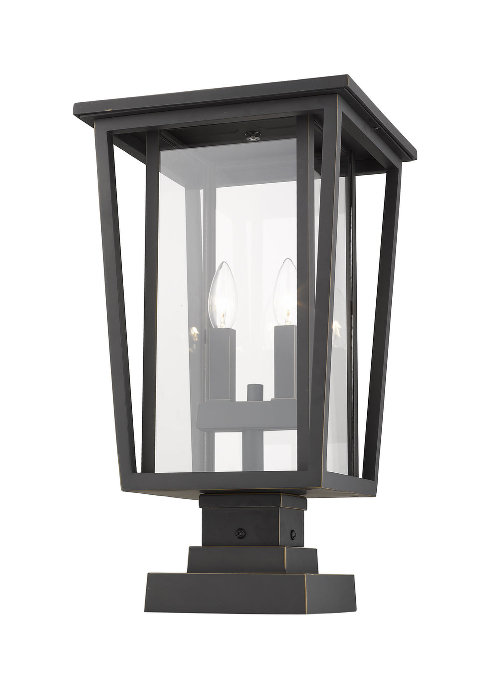 Z-Lite Canada - Two Light Outdoor Pier Mounted Fixture - Seoul - Oil Rubbed Bronze- Union Lighting Luminaires Decor
