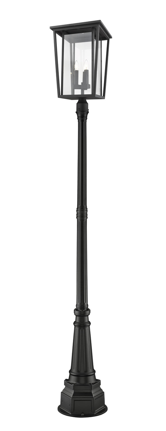 Z-Lite Canada - Three Light Outdoor Post Mounted Fixture - Seoul - Black- Union Lighting Luminaires Decor