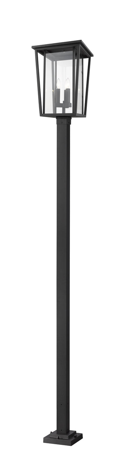 Z-Lite Canada - Three Light Outdoor Post Mounted Fixture - Seoul - Black- Union Lighting Luminaires Decor