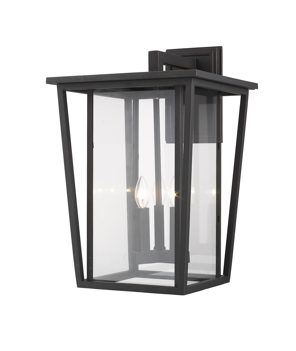 Z-Lite Canada - Three Light Outdoor Wall Light - Seoul - Oil Rubbed Bronze- Union Lighting Luminaires Decor
