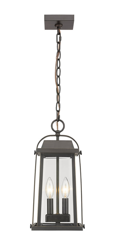 Z-Lite Canada - Two Light Outdoor Chain Mount - Millworks - Oil Rubbed Bronze- Union Lighting Luminaires Decor