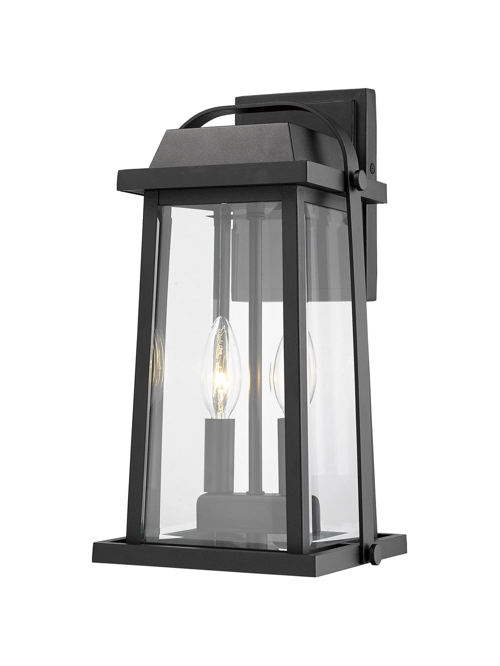 Z-Lite Canada - Two Light Outdoor Wall Mount - Millworks - Black- Union Lighting Luminaires Decor