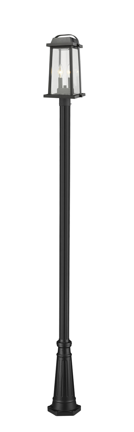 Z-Lite Canada - Two Light Outdoor Post Mounted Fixture - Millworks - Black- Union Lighting Luminaires Decor