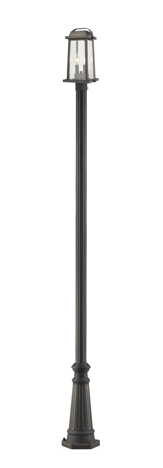 Z-Lite Canada - Two Light Outdoor Post Mounted Fixture - Millworks - Oil Rubbed Bronze- Union Lighting Luminaires Decor