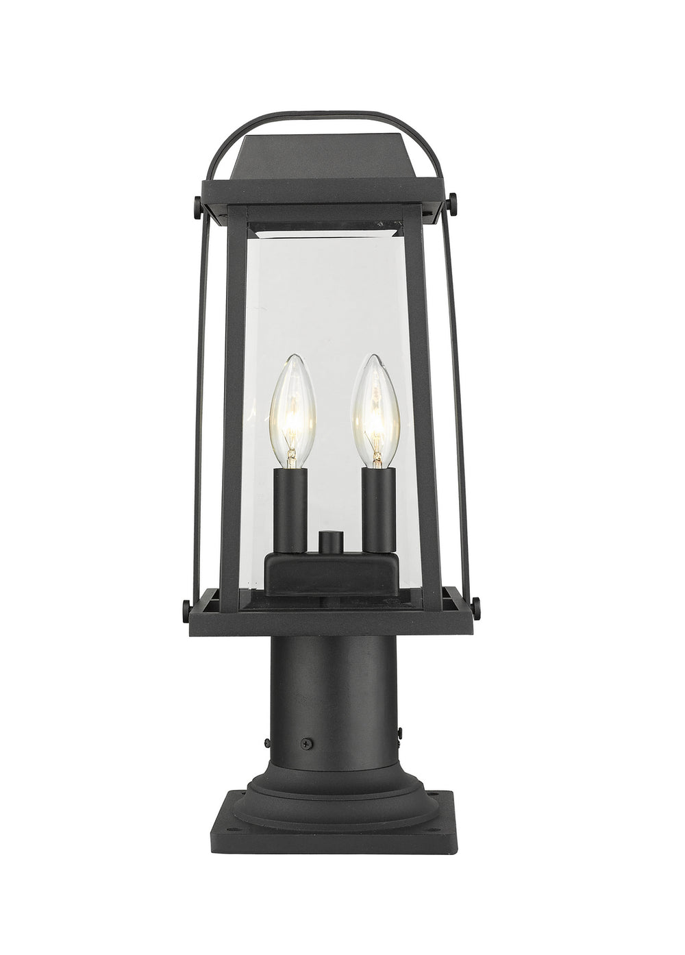 Z-Lite Canada - Two Light Outdoor Pier Mounted Fixture - Millworks - Black- Union Lighting Luminaires Decor