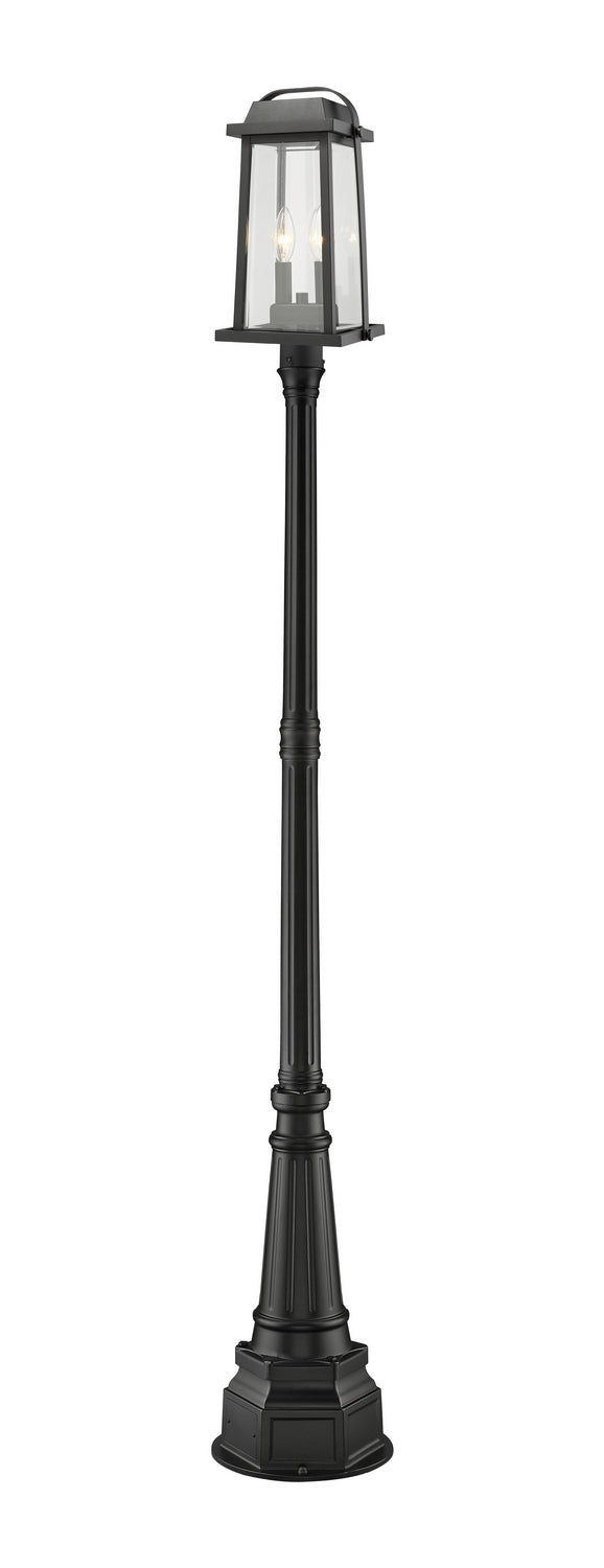 Z-Lite Canada - Two Light Outdoor Post Mounted Fixture - Millworks - Black- Union Lighting Luminaires Decor
