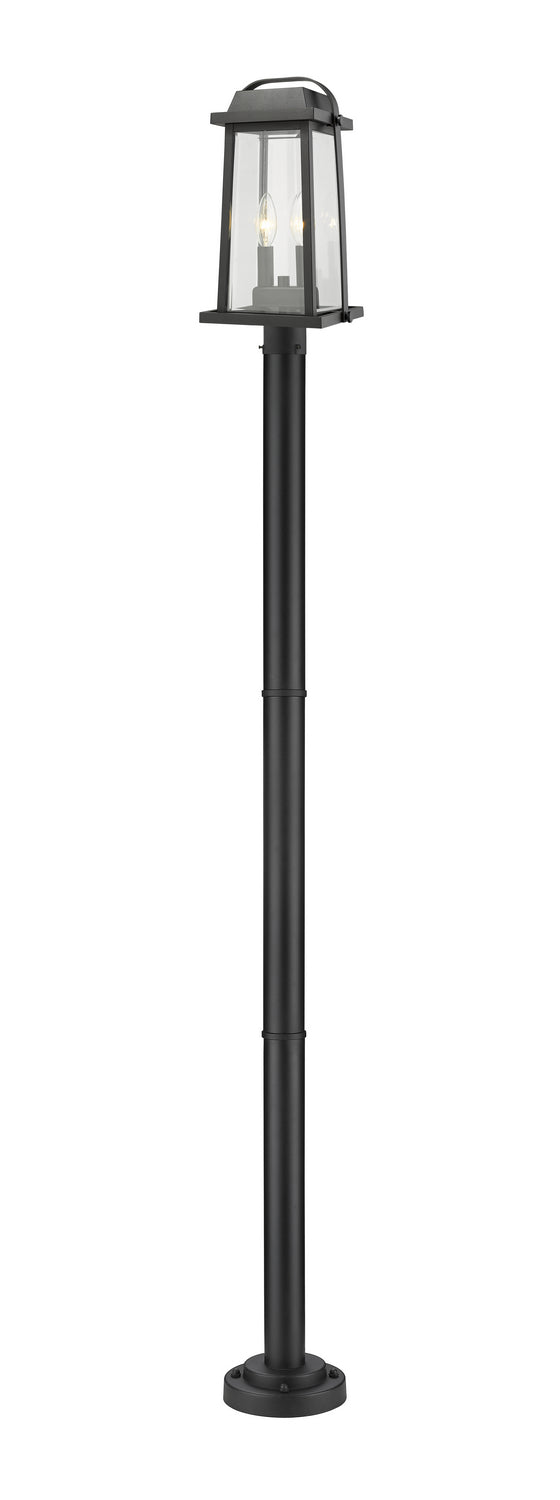 Z-Lite Canada - Two Light Outdoor Post Mounted Fixture - Millworks - Black- Union Lighting Luminaires Decor