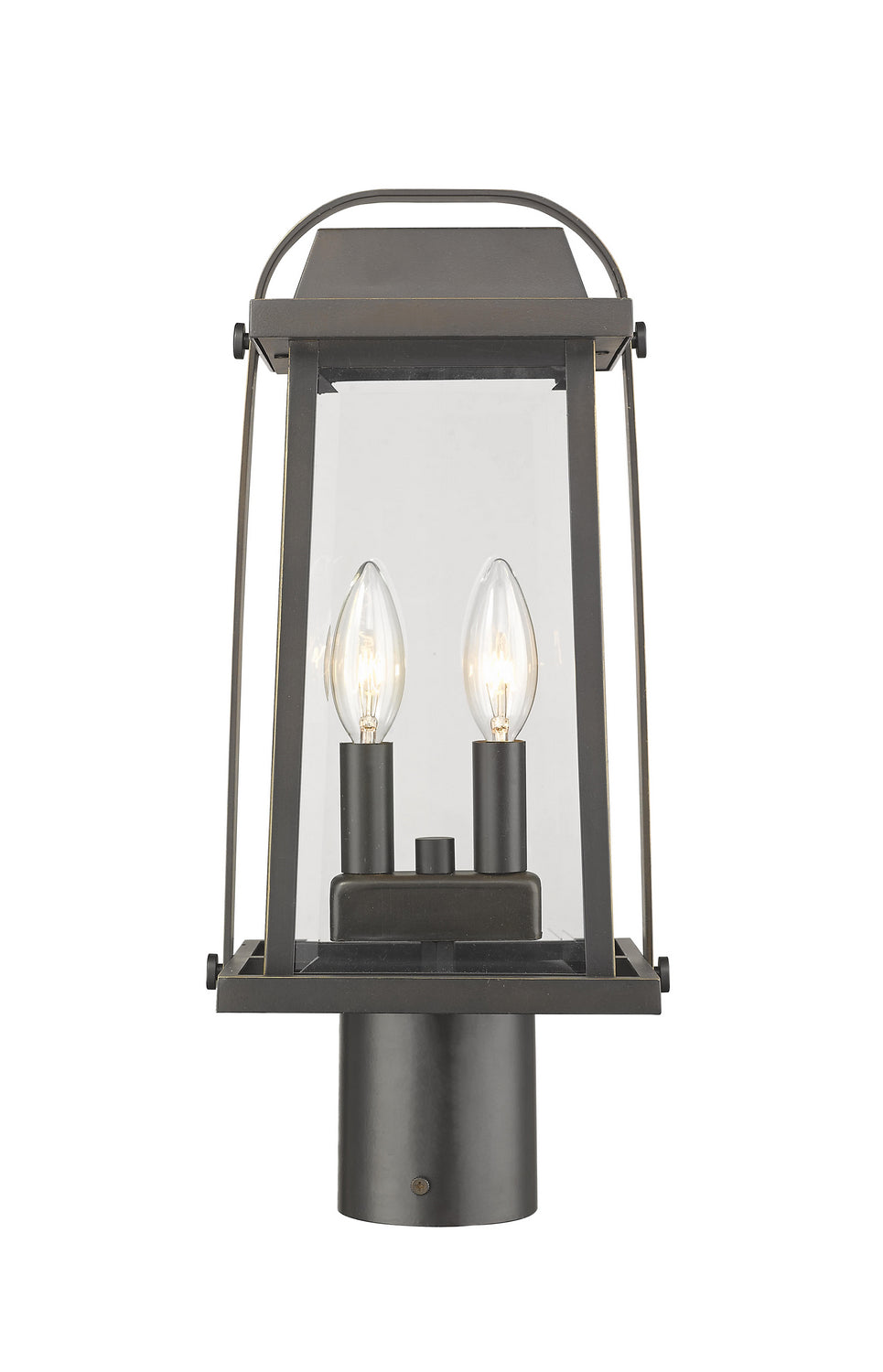 Z-Lite Canada - Two Light Outdoor Post Mount Fixture - Millworks - Oil Rubbed Bronze- Union Lighting Luminaires Decor