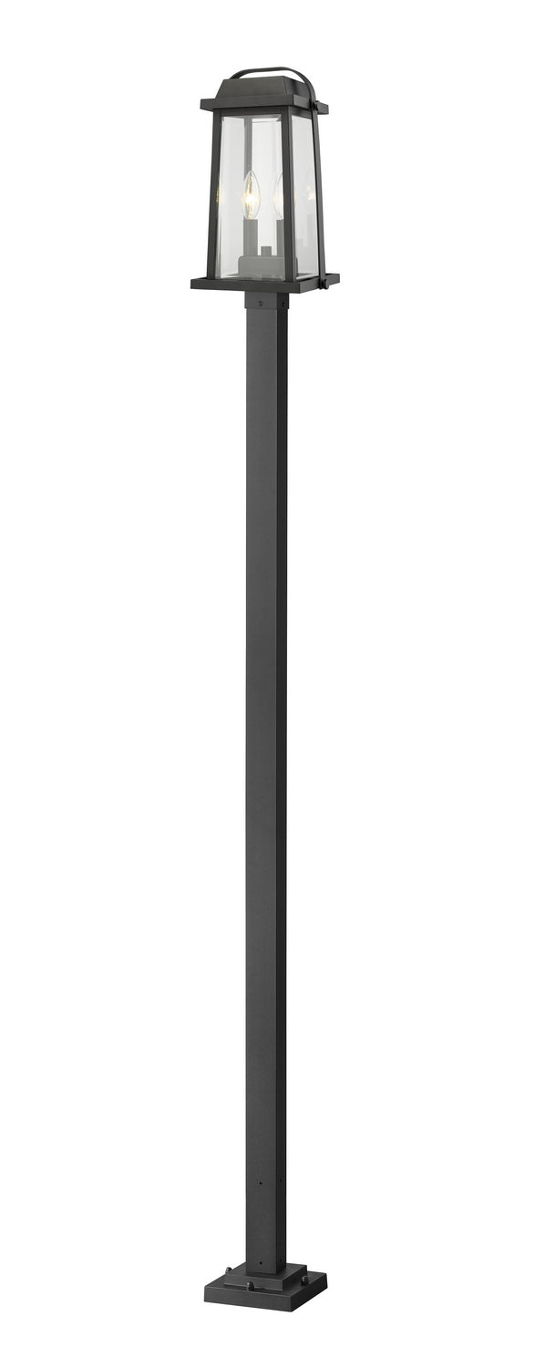 Z-Lite Canada - Two Light Outdoor Post Mounted Fixture - Millworks - Black- Union Lighting Luminaires Decor