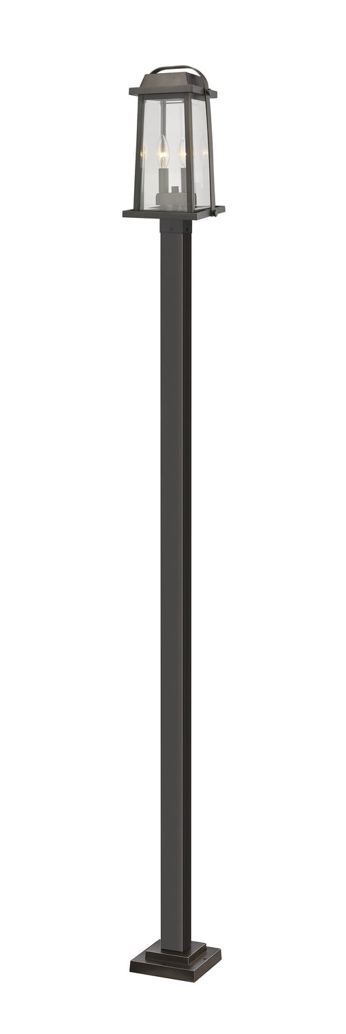 Z-Lite Canada - Two Light Outdoor Post Mounted Fixture - Millworks - Oil Rubbed Bronze- Union Lighting Luminaires Decor