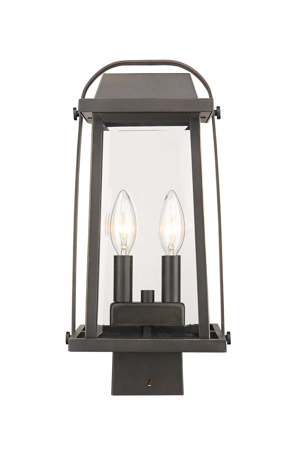 Z-Lite Canada - Two Light Outdoor Post Mount Fixture - Millworks - Oil Rubbed Bronze- Union Lighting Luminaires Decor