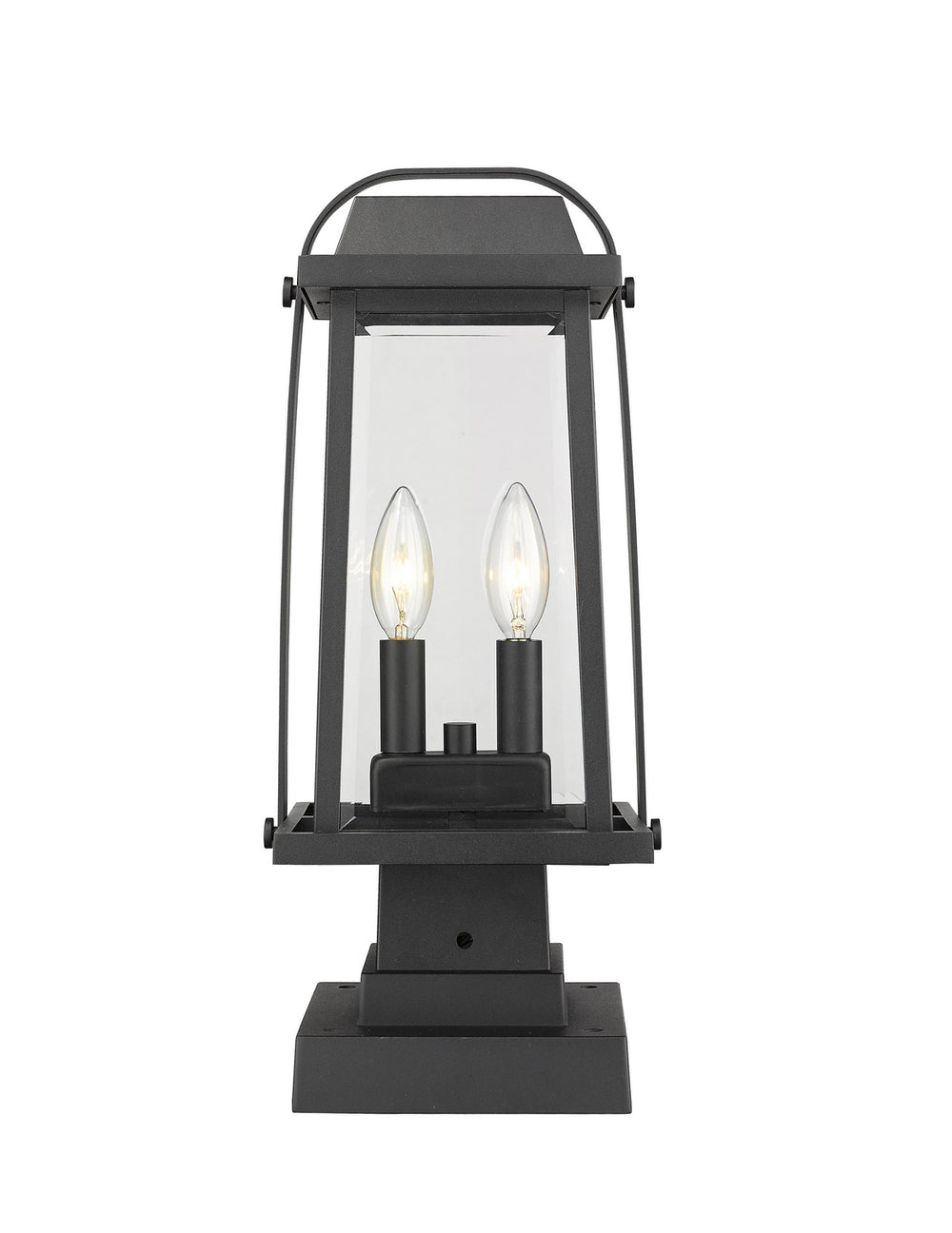 Z-Lite Canada - Two Light Outdoor Pier Mounted Fixture - Millworks - Black- Union Lighting Luminaires Decor