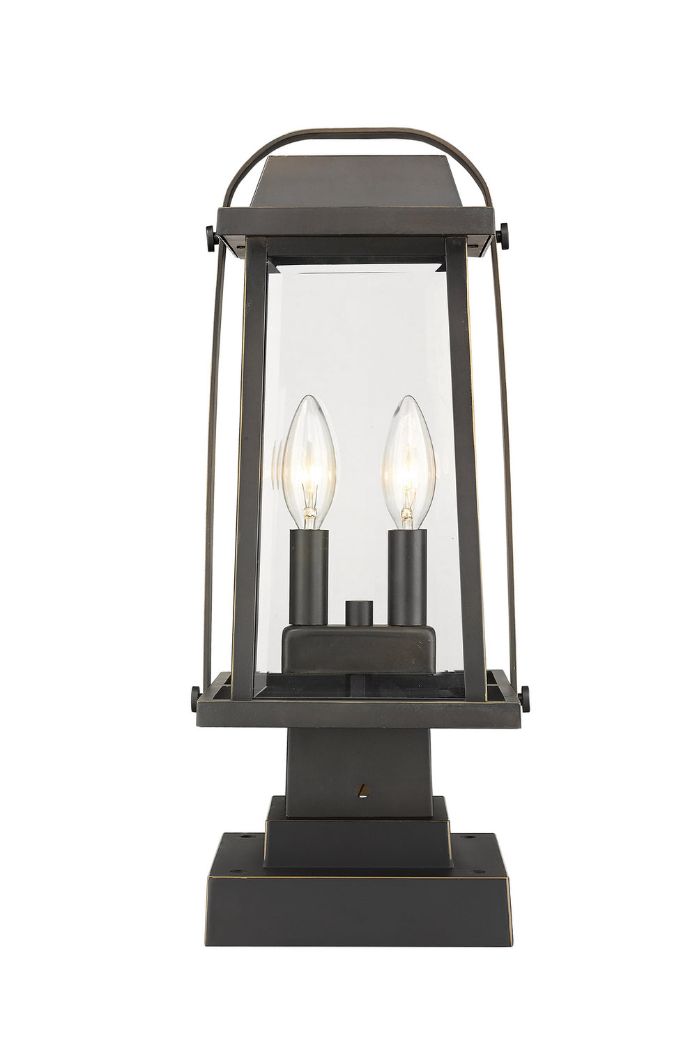 Z-Lite Canada - Two Light Outdoor Pier Mounted Fixture - Millworks - Oil Rubbed Bronze- Union Lighting Luminaires Decor