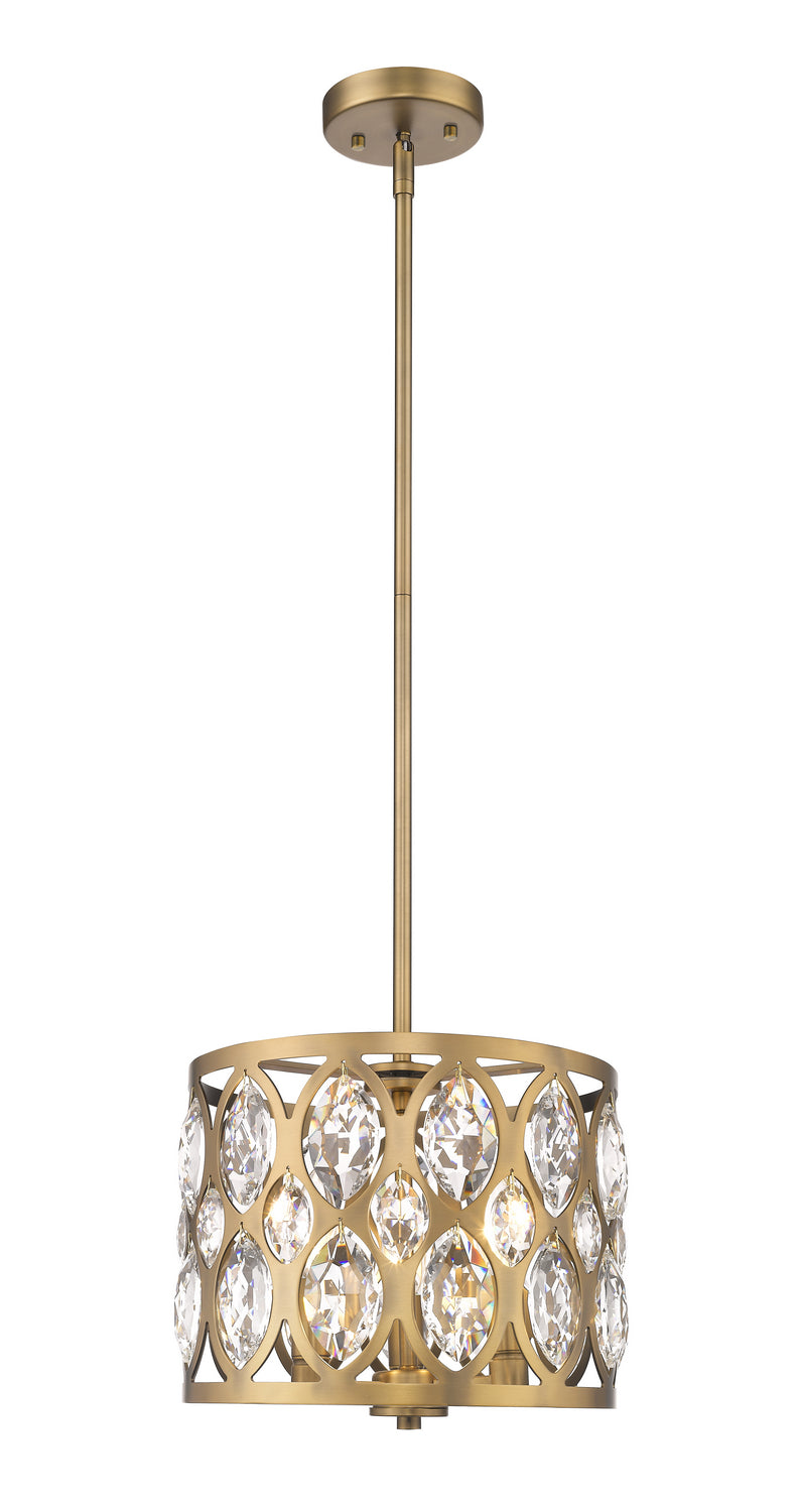 Z-Lite Canada - Three Light Chandelier - Dealey - Heirloom Brass- Union Lighting Luminaires Decor