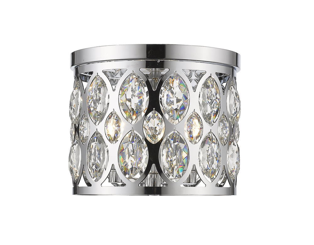 Z-Lite Canada - Three Light Flush Mount - Dealey - Chrome- Union Lighting Luminaires Decor
