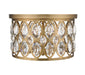 Z-Lite Canada - Four Light Flush Mount - Dealey - Heirloom Brass- Union Lighting Luminaires Decor