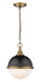 Z-Lite Canada - Two Light Pendant - Peyton - Matte Black + Factory Bronze- Union Lighting Luminaires Decor