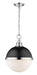 Z-Lite Canada - Two Light Pendant - Peyton - Matte Black + Chrome- Union Lighting Luminaires Decor