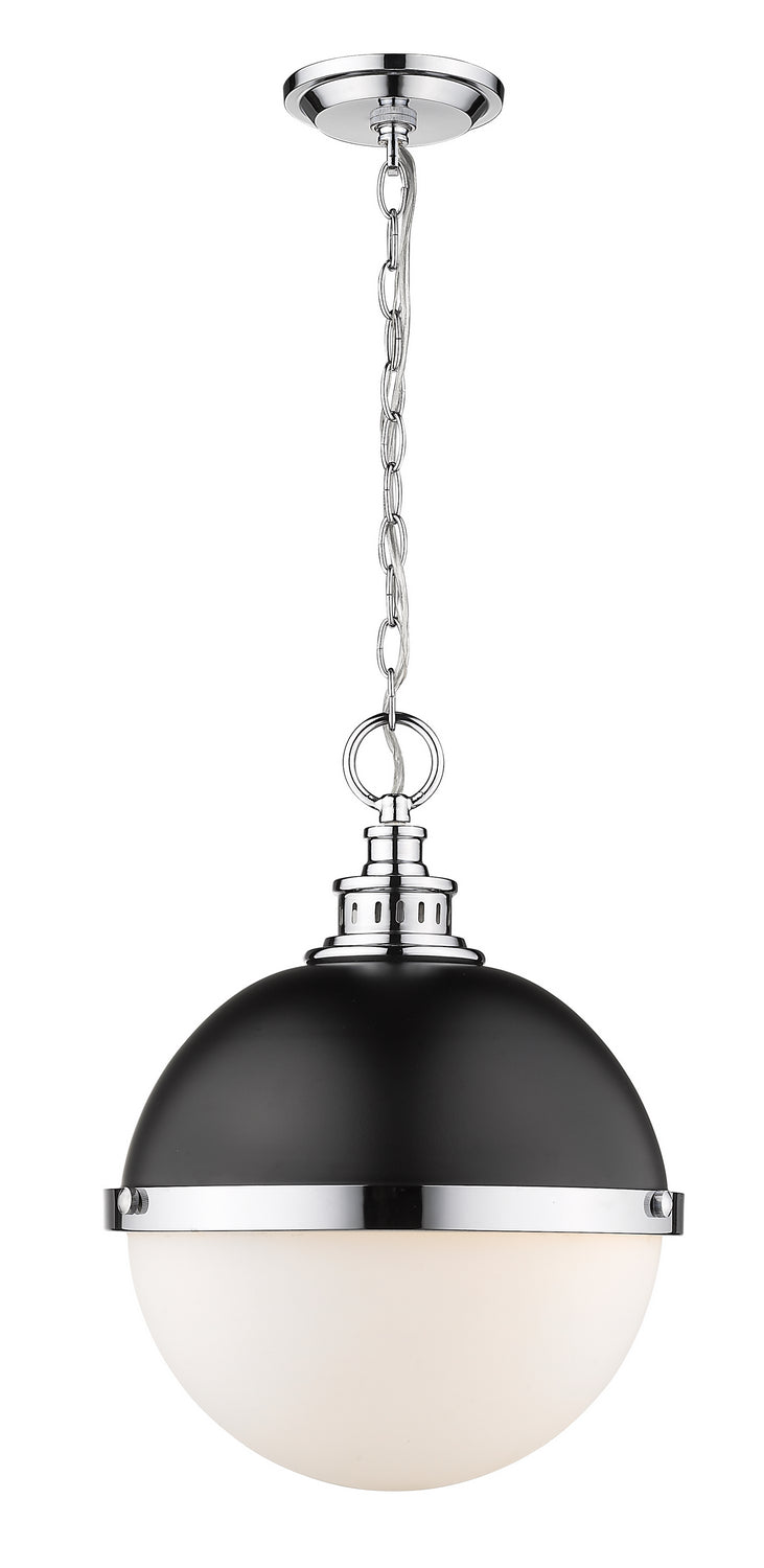 Z-Lite Canada - Two Light Pendant - Peyton - Matte Black + Chrome- Union Lighting Luminaires Decor