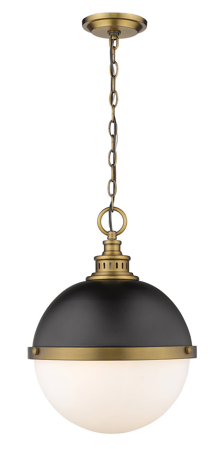 Z-Lite Canada - Two Light Pendant - Peyton - Matte Black + Factory Bronze- Union Lighting Luminaires Decor
