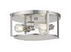 Z-Lite Canada - Three Light Flush Mount - Halcyon - Brushed Nickel- Union Lighting Luminaires Decor