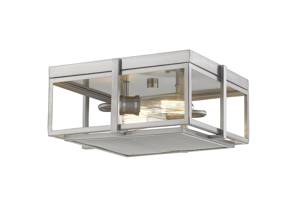 Z-Lite Canada - Two Light Flush Mount - Halcyon - Brushed Nickel- Union Lighting Luminaires Decor