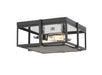 Z-Lite Canada - Two Light Flush Mount - Halcyon - Matte Black + Chrome- Union Lighting Luminaires Decor