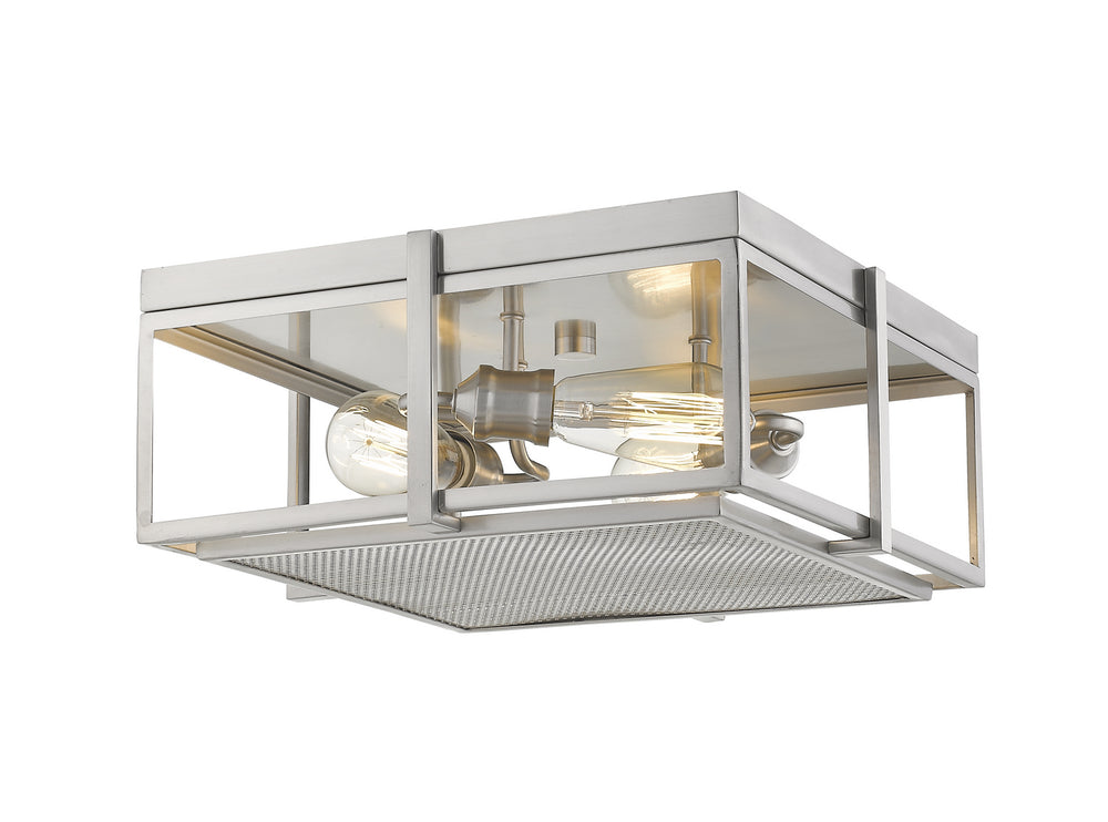 Z-Lite Canada - Three Light Flush Mount - Halcyon - Brushed Nickel- Union Lighting Luminaires Decor