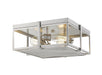 Z-Lite Canada - Three Light Flush Mount - Halcyon - Brushed Nickel- Union Lighting Luminaires Decor