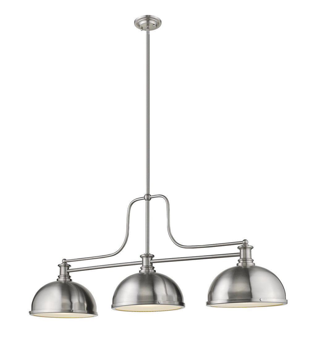 Z-Lite Canada - Three Light Billiard - Melange - Brushed Nickel- Union Lighting Luminaires Decor