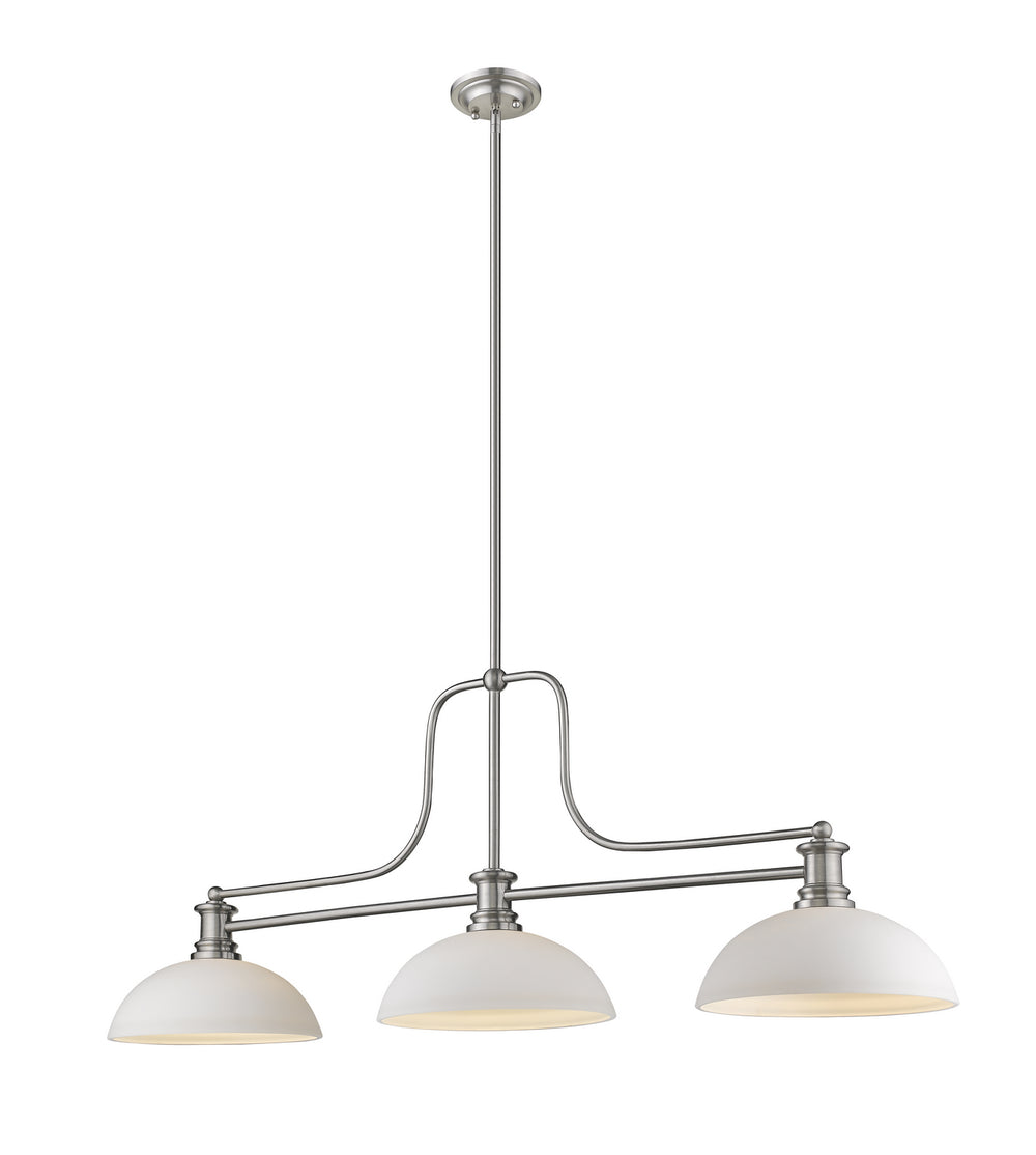 Z-Lite Canada - Three Light Billiard - Melange - Brushed Nickel- Union Lighting Luminaires Decor