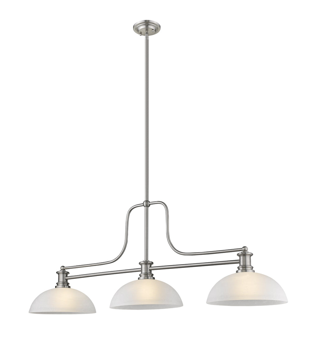 Z-Lite Canada - Three Light Billiard - Melange - Brushed Nickel- Union Lighting Luminaires Decor