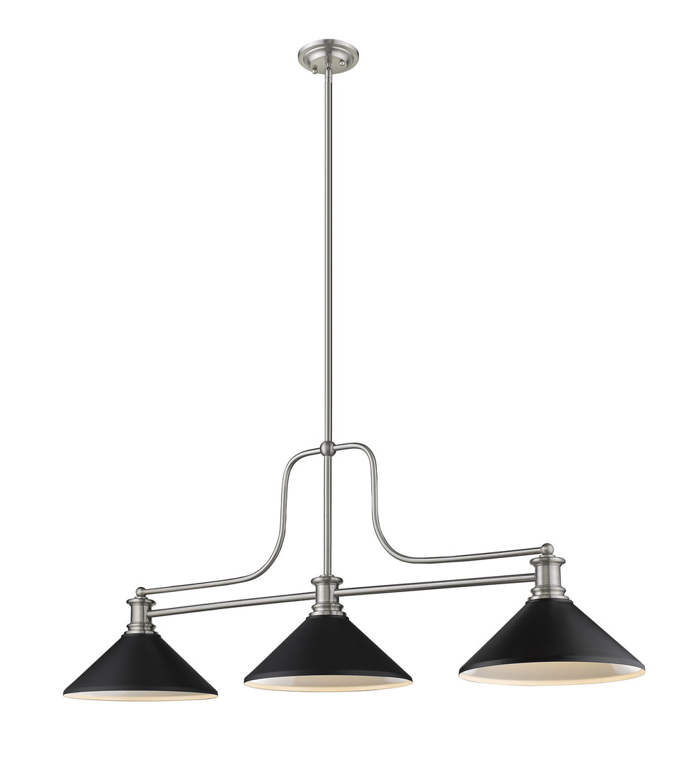 Z-Lite Canada - Three Light Billiard - Melange - Brushed Nickel- Union Lighting Luminaires Decor