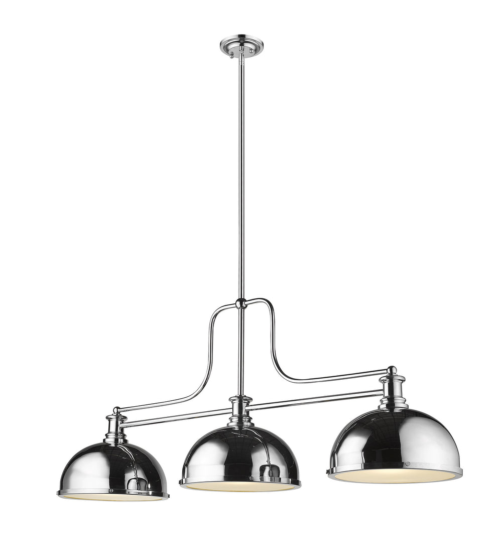 Z-Lite Canada - Three Light Billiard - Melange - Chrome- Union Lighting Luminaires Decor