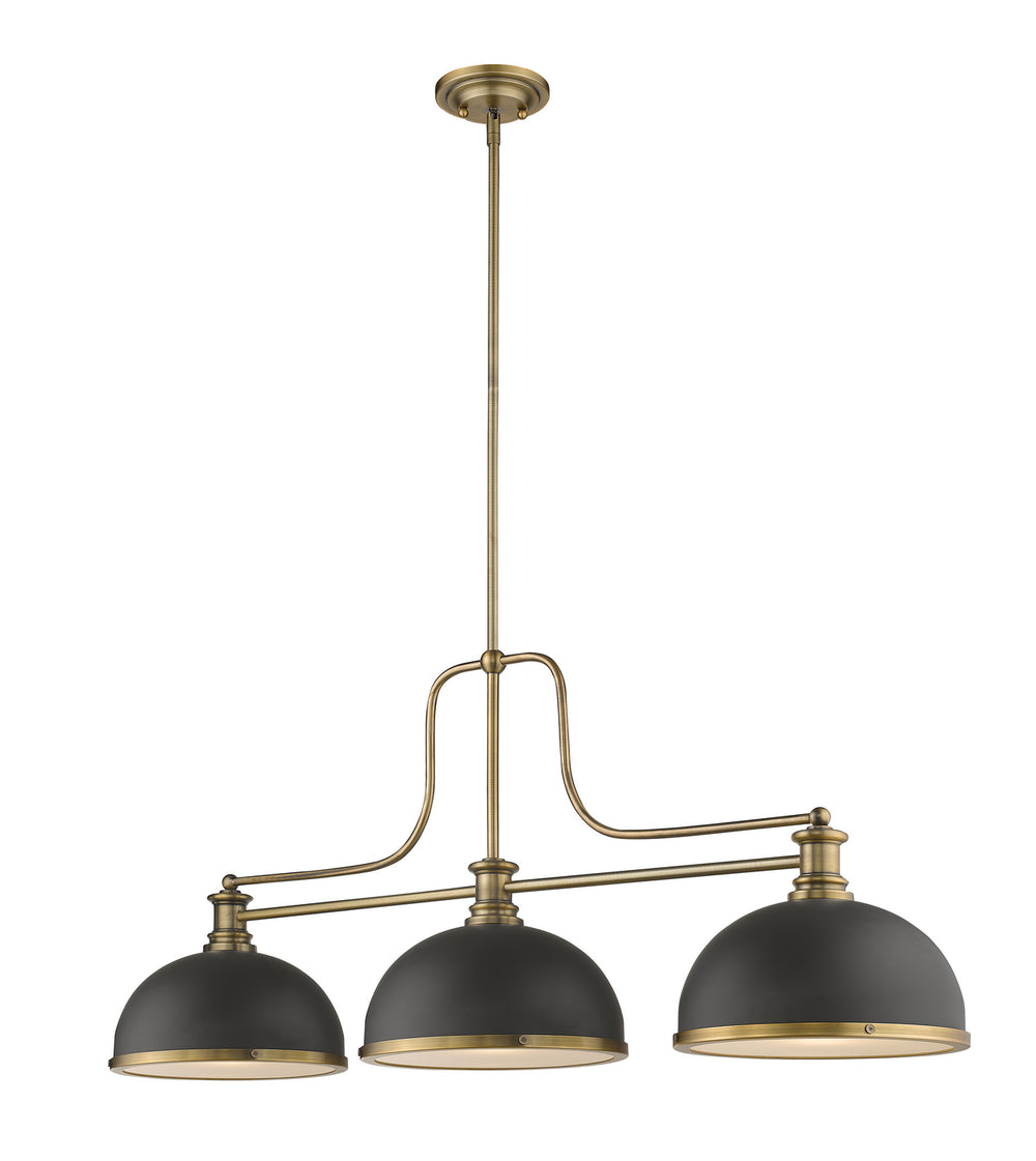 Z-Lite Canada - Three Light Billiard - Melange - Heritage Brass- Union Lighting Luminaires Decor