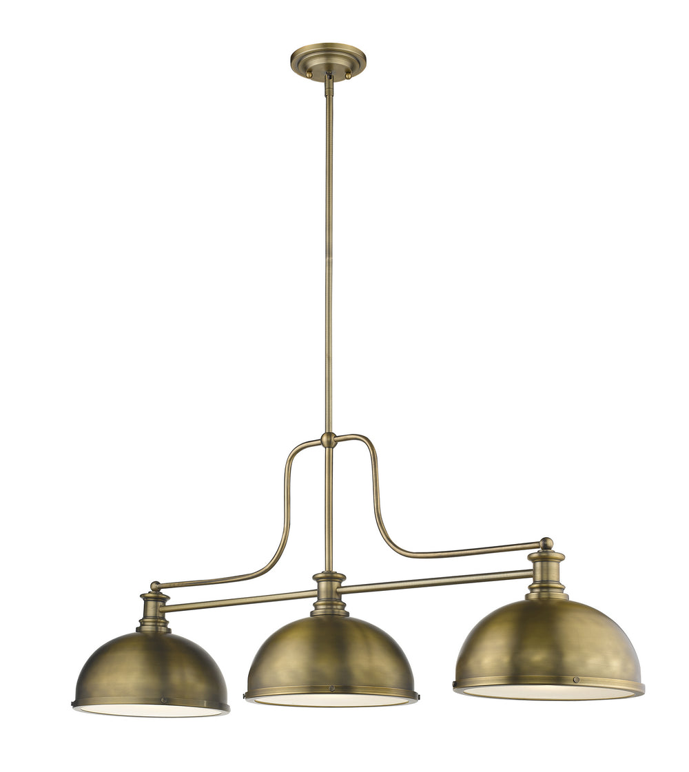 Z-Lite Canada - Three Light Billiard - Melange - Heritage Brass- Union Lighting Luminaires Decor