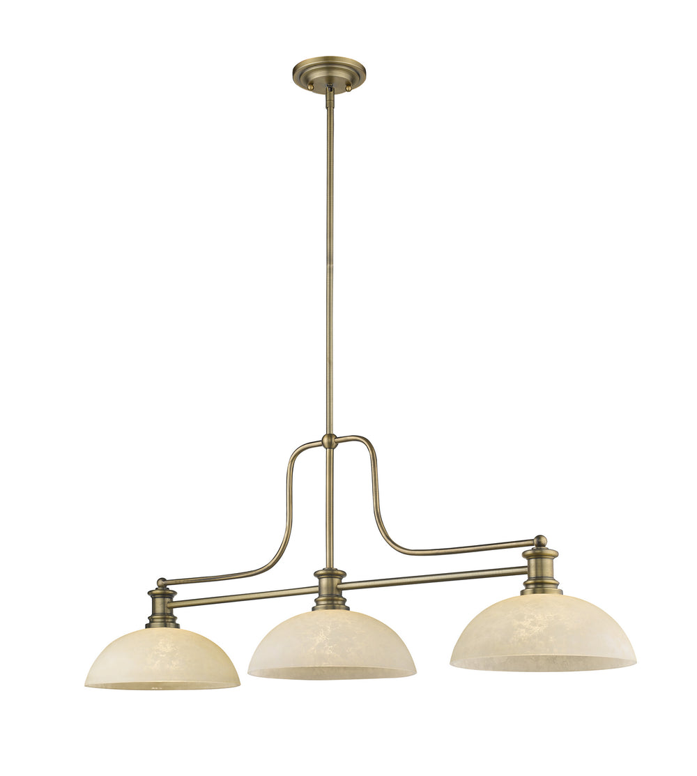 Z-Lite Canada - Three Light Billiard - Melange - Heritage Brass- Union Lighting Luminaires Decor