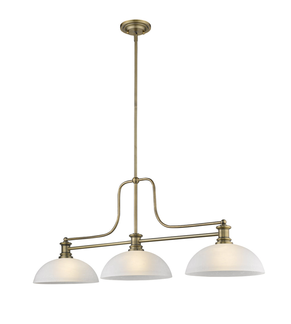 Z-Lite Canada - Three Light Billiard - Melange - Heritage Brass- Union Lighting Luminaires Decor